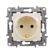 Розетка 1-м СП Etika 16А IP20 250В 2P+E с заземл. немецк. стандарт винтов. клеммы механизм сл. кость IEK 672321