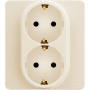 Розетка Inspiria 16А 250В 2х2P+E немецк. стандарт сл. кость IEK 673751