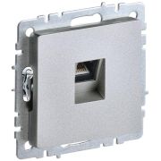 Розетка компьютерная СП RJ45 кат.5E BRITE РК10-БрА механизм алюм. IEK BR-K10-1-K47